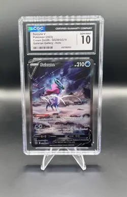 Pokemon Company Suicune V Crown Zenith GG38 Ultra Rare Holo ENG Graded CGC 10 - Image 1