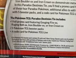Pokemon TCG Paradox Destinies Iron Crown ex Tin SEALED NEW - Image 4