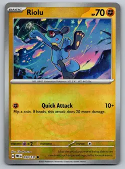 Riolu (Poke Ball Pattern) 050/131 Common Prismatic Evolutions Pokemon Near Mint - Image 1