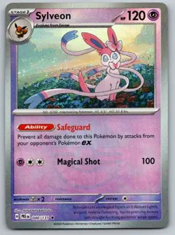 Sylveon (Poke Ball Pattern) 040/131 Holo Rare Prismatic Evolutions Pokemon NM - Image 1