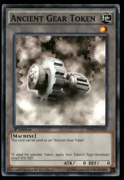 Token: Ancient Gear SR03-ENTKN Machine Reactor Yu-Gi-Oh 1st Edition MP - Image 1