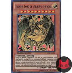 Yugioh Hamon, Lord of Striking Thunder LC02-EN002 Ultra Rare Limited Edition NM - Image 1