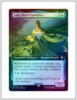 1x Lulu, Stern Guardian, Foil, Extended Art, Final Fantasy, Magic MTG NM - Image 1