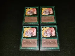 MTG 4x Revised green common MP Italian FBB Llanowar Elves ships w/ tracking - Image 1