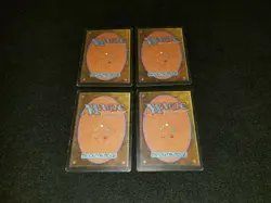 MTG 4x Revised green common MP Italian FBB Llanowar Elves ships w/ tracking - Image 2