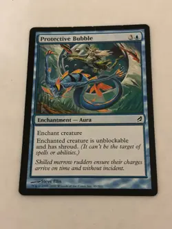 MTG Magic The Gathering Card Protective Bubble Enchantment Aura - Image 1