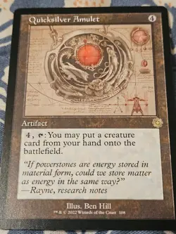 Quicksilver Amulet (Retro Schematic) Near Mint Magic the Gathering MTG - Image 2