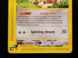 (LP-MP) Furret 48/147 2002 Aquapolis Regular Pokemon Card Atsuko Nishida - Image 4