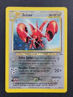 Scizor 10/75 Neo Discovery Holo NM/LP Pokemon Card - Image 1