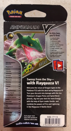 Pokemon TCG Trading Card Game V-Battle Deck Rayquaza V Sealed Theme Deck New - Image 2