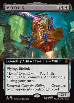 M.O.D.O.K. (Extended Art) - 408 - Foil - MSH - NM - MTG Magic the Gathering - Image 1
