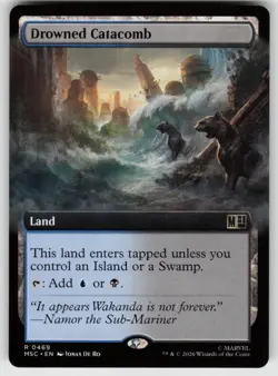 Drowned Catacomb (Extended Art) 469 Commander: Marvel Super Heroes MTG - Image 1