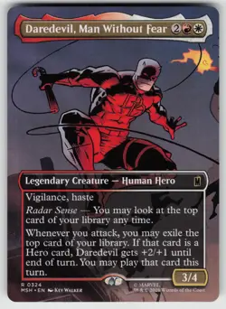 Daredevil, Man Without Fear (Borderless) (0324) 324 Marvel Super Heroes MTG - Image 1