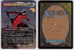 Daredevil, Man Without Fear (Borderless) (0324) 324 Marvel Super Heroes MTG - Image 3