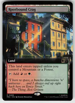 Rootbound Crag (Extended Art) 489 Commander: Marvel Super Heroes MTG - Image 1