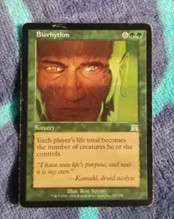 MTG 1x Biorhythm, HP, Onslaught, Commander Life Total Equal Number Creatures - Image 1