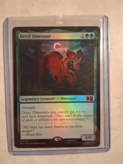 MTG Magic The Gathering Devil Dinosaur Commander: Marvel Super Heroes Foil 0719 - Image 1