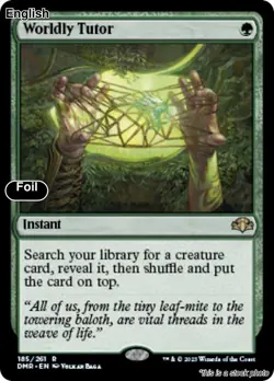 Worldly Tutor EN [DMR - 185] - NM [Foil] TCG MTG - Image 1