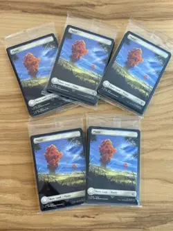 5x NON-Foil Sealed Full Art Land Pack From MTG Final Fantasy Gift Bundle - Image 1