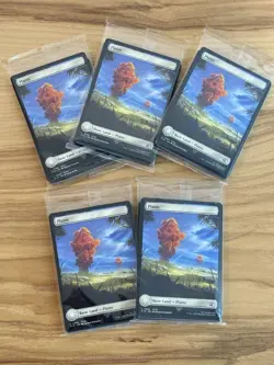 5x NON-Foil Sealed Full Art Land Pack From MTG Final Fantasy Gift Bundle - Image 3