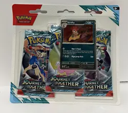 Pokemon Scarlet & Violet Journey Together Booster Pack Lot Scrafty Promo - Image 1