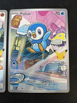 Pokemon First Partner Illustration Turtwig Chimchar Piplup Promo 040 041 042 NM - Image 4