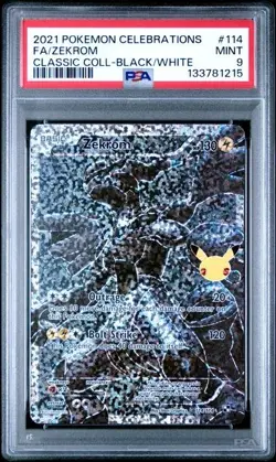 Pokemon Celebrations Zekrom 114/114 Classic Collection PSA Mint 9 English - Image 1