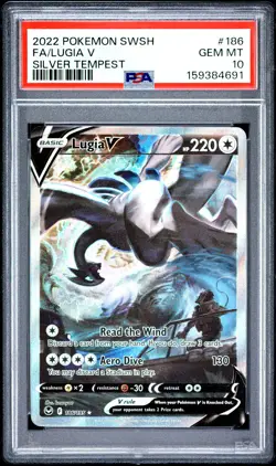 Lugia V 186/195 Alt Art Silver Tempest Pokemon PSA 10 *691 - Image 1