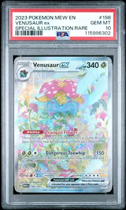 2023 POKEMON MEW EN-151 #198 VENUSAUR ex PSA GEM MT 10 - Image 1