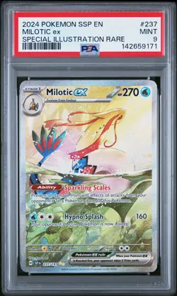 2024 POKEMON SSP EN-SURGING SPARKS #237 MILOTIC ex PSA MINT 9 - Image 1