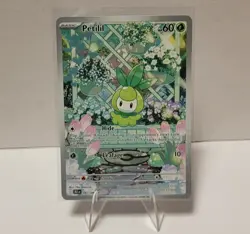 Petilil 091/086 Illustration Rare Full Art Holo Pokemon SV: Black Bolt NM - Image 1