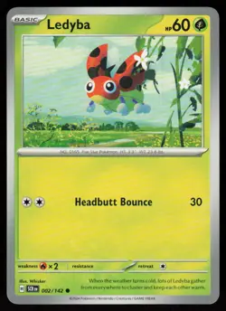 Ledyba 2/142 Common Stellar Crown Pokemon Near Mint - Image 1