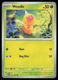 Weedle 013/165 Common 151 Pokemon Near Mint - Image 1