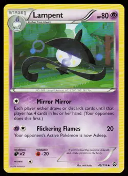 Lampent 49/114 Uncommon Steam Siege Pokemon Near Mint - Image 1