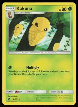 Kakuna 2/111 Uncommon Crimson Invasion Pokemon Near Mint - Image 1