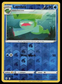 Lombre 033/203 Uncommon Evolving Skies Pokemon Reverse Holo Lightly Played - Image 1