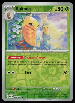 Kakuna 014/165 Common 151 Pokemon Reverse Holo Near Mint - Image 1