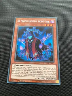 YUGIOH Secret Rare The Phantom Knights of Ancient Cloak BLRR-EN061 1st Edition - Image 1