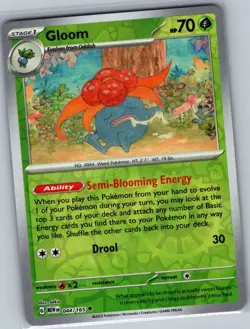 Gloom 044/165 Reverse Holo SV: Scarlet & Violet 151 - Pokemon Card - NM - Image 1