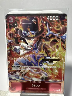 🚨SABO (P-044) Promo Promos One Piece TCG Card‼(2024 Championship) - Image 1