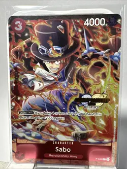 🚨SABO (P-044) Promo Promos One Piece TCG Card‼(2024 Championship) - Image 2