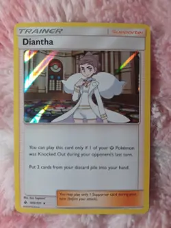 Pokemon Diantha 105/131 Holo Sun & Moon Forbidden Light Trainer TCG Card - Image 1