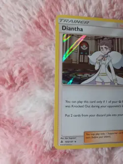Pokemon Diantha 105/131 Holo Sun & Moon Forbidden Light Trainer TCG Card - Image 2