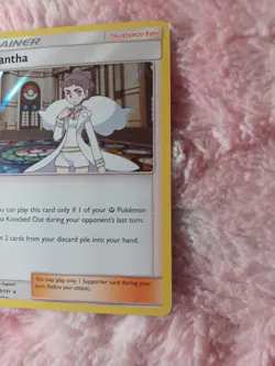 Pokemon Diantha 105/131 Holo Sun & Moon Forbidden Light Trainer TCG Card - Image 3
