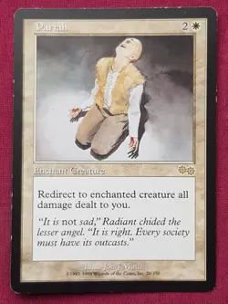 Magic The Gathering URZA'S SAGA PARIAH white card MTG - Image 1
