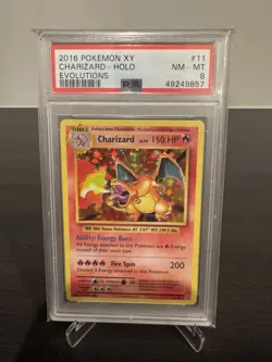 PSA 8 - Charizard 11/108 2016 XY Evolutions Holo Rare Pokemon - Image 1