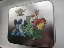 Vintage 2003 Pokemon TCG Gen 3 EX Sandstorm Ruby & Sapphire Tin Used WITH POSTER - Image 2