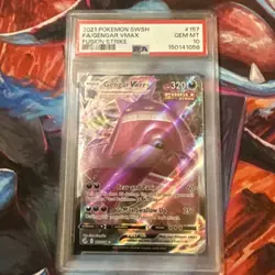 2021 Pokemon SWSH #157 Gengar VMAX Fusion Strike Full Art PSA 10 - Image 1