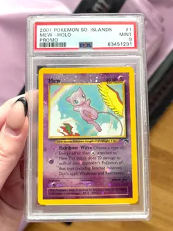 Mew Holo 1/18 Pokemon 2001 Southern Islands Promo PSA 9 - Image 1