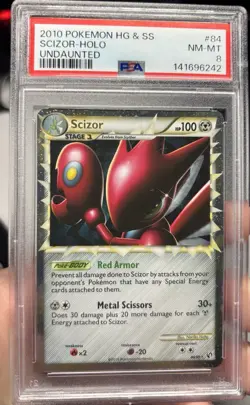 Scizor 2010 Pokemon Heartgold & Soulsilver Undaunted Holo #84 PSA 8 - Image 1
